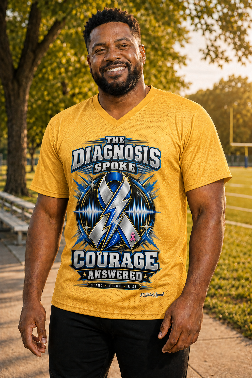 Courage Answered" Breast Cancer Awareness Performance Tee