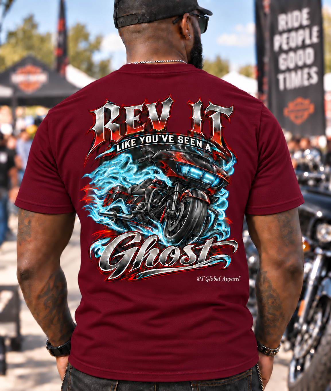 REV IT (Like You've Seen a Ghost)- Biker T-Shirt