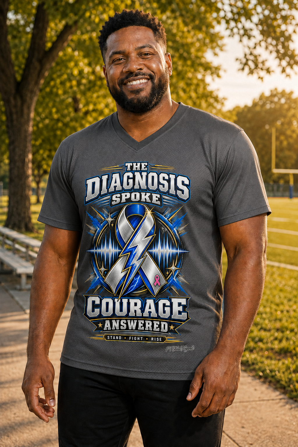 Courage Answered" Breast Cancer Awareness Performance Tee