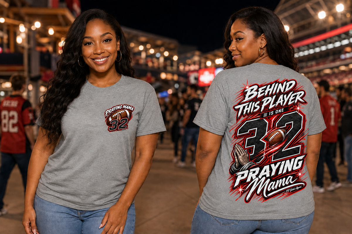 Praying Mama" Football Support T-Shirt