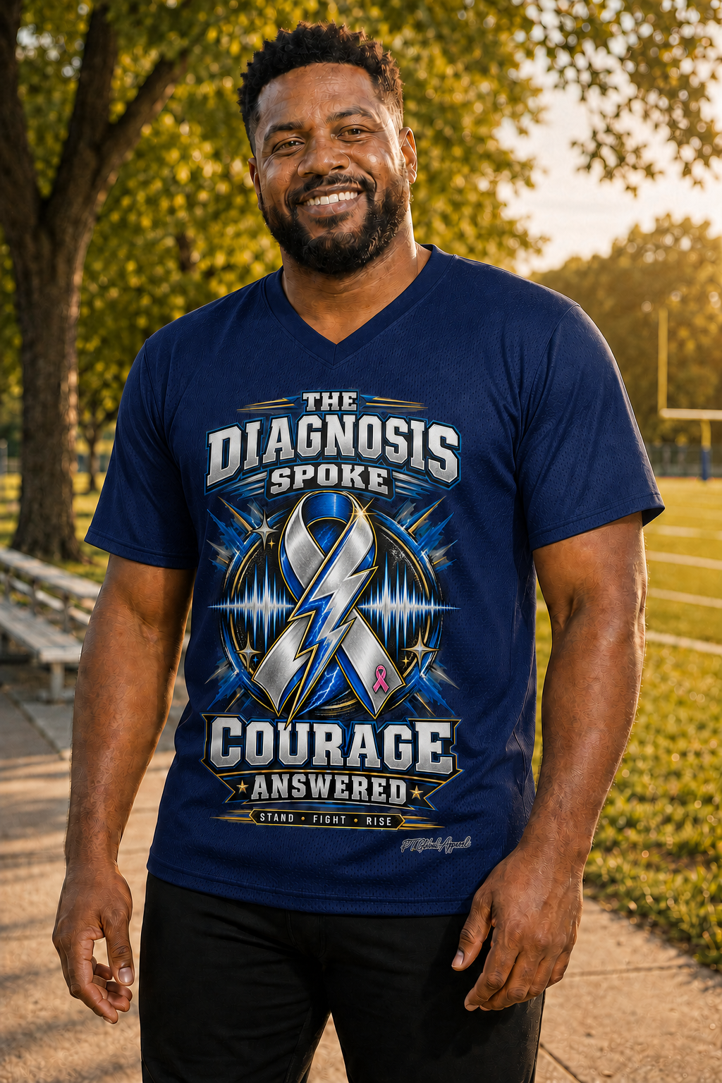 Courage Answered" Breast Cancer Awareness Performance Tee