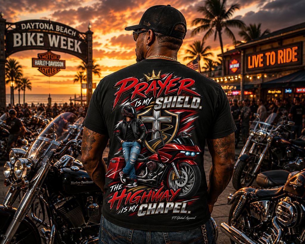 Highway Chapel" Faith & Bagger Biker Tee
