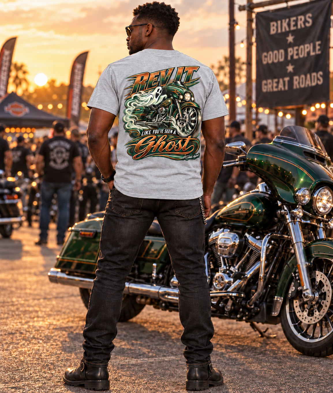 "Ghost Rev" Biker Tee