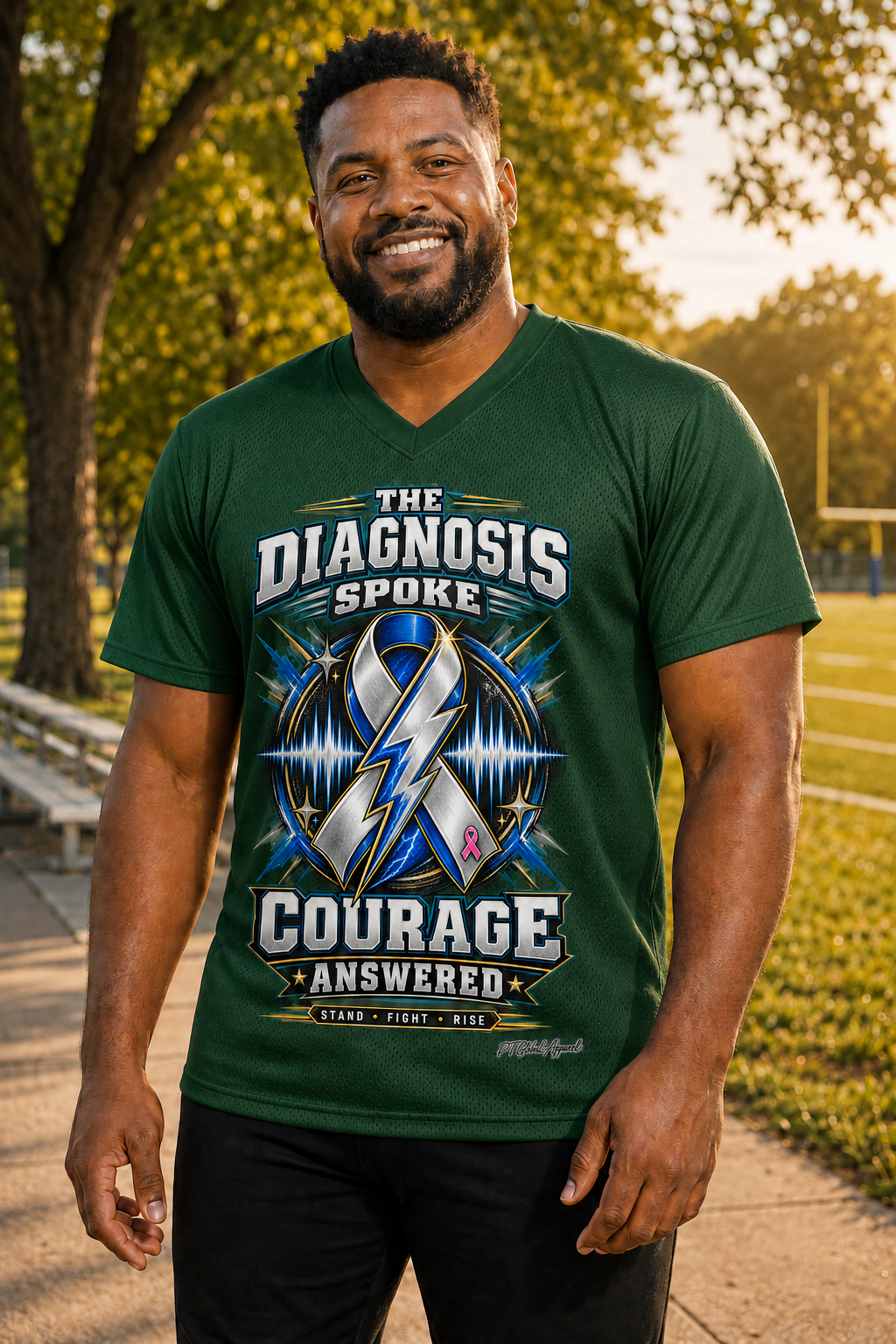 Courage Answered" Breast Cancer Awareness Performance Tee