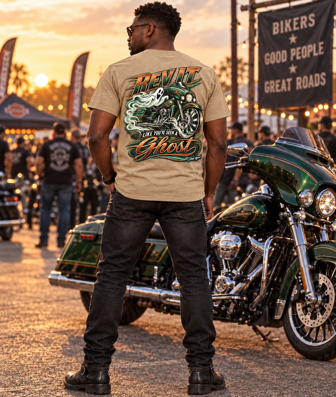 "Ghost Rev" Biker Tee