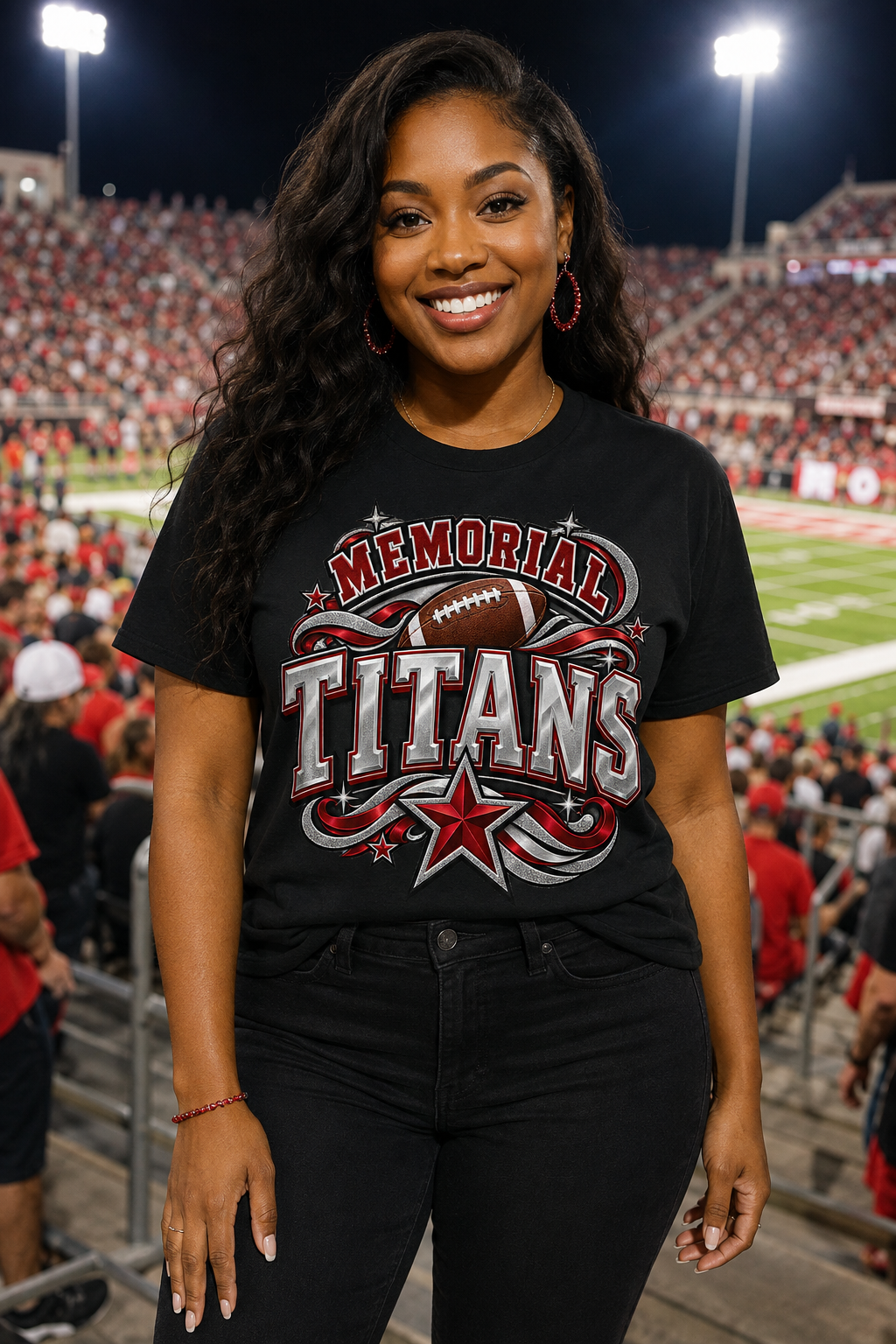 "Memorial Titans" Gameday Gridiron Grit T-Shirt
