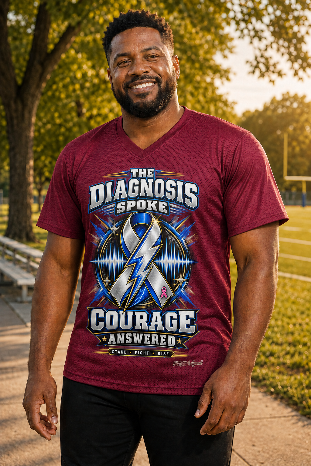 Courage Answered" Breast Cancer Awareness Performance Tee