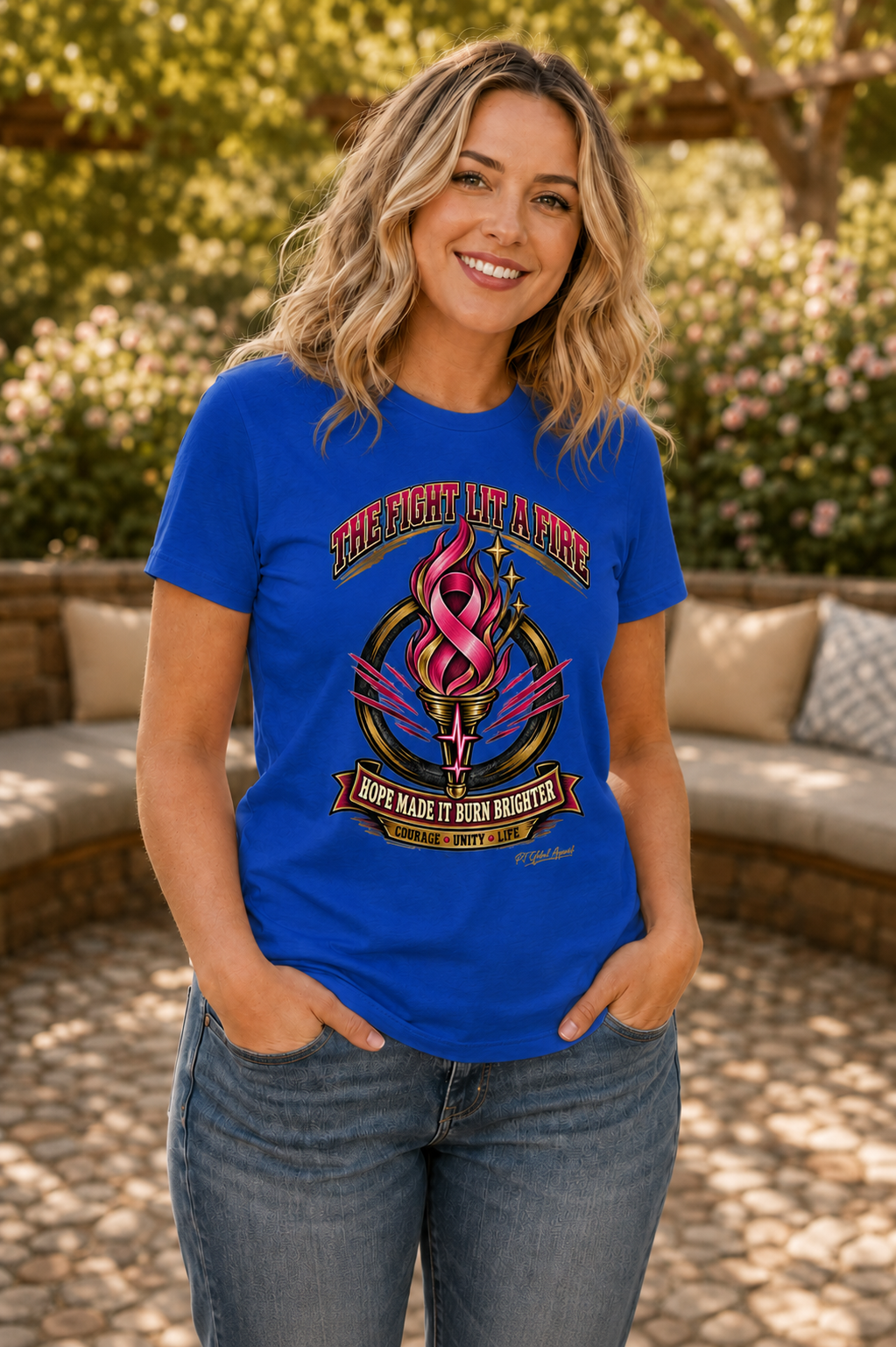 Hope Lit A Fire" Breast Cancer Awareness