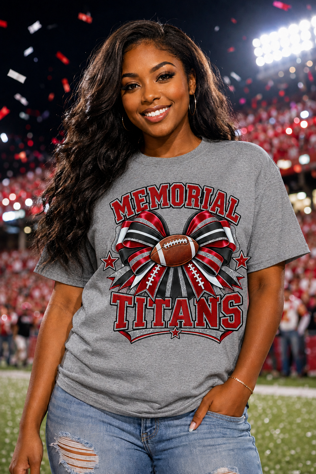 "Memorial Titans" Gameday Cheer Grit T-Shirt