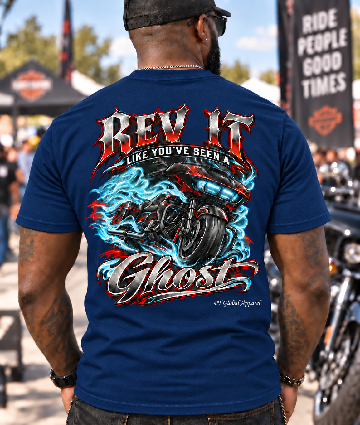 REV IT (Like You've Seen a Ghost)- Biker T-Shirt