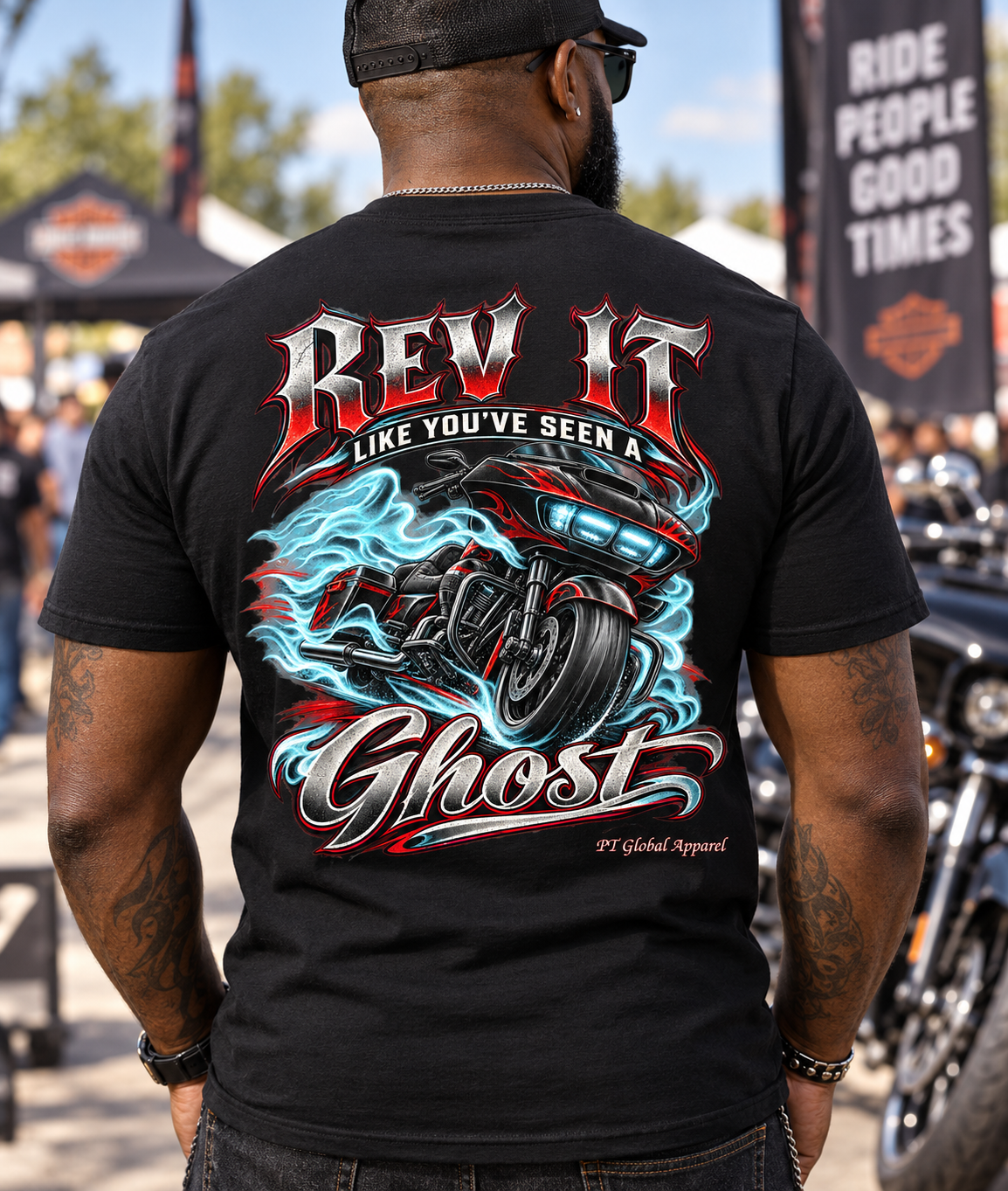 REV IT (Like You've Seen a Ghost)- Biker T-Shirt