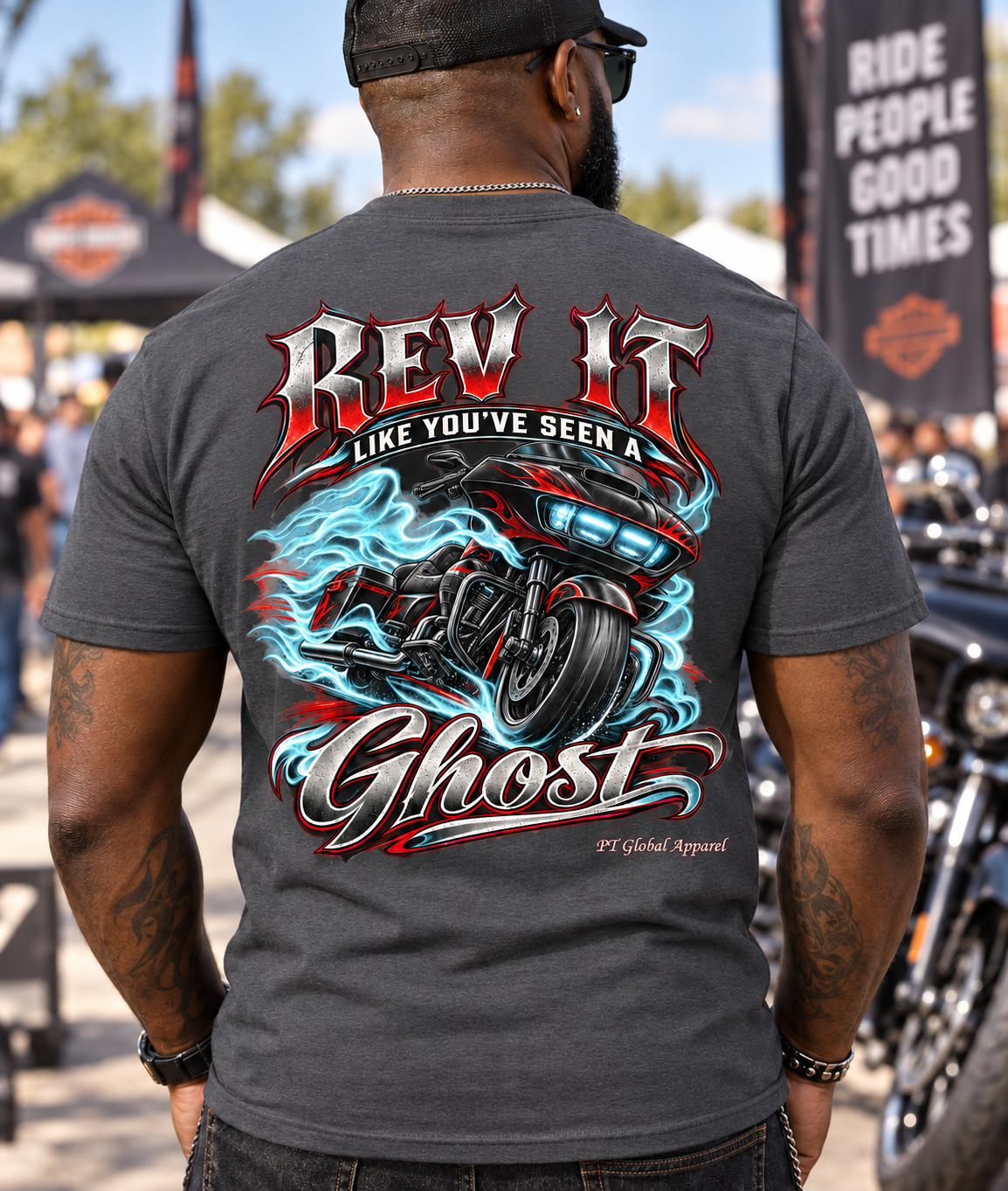 REV IT (Like You've Seen a Ghost)- Biker T-Shirt