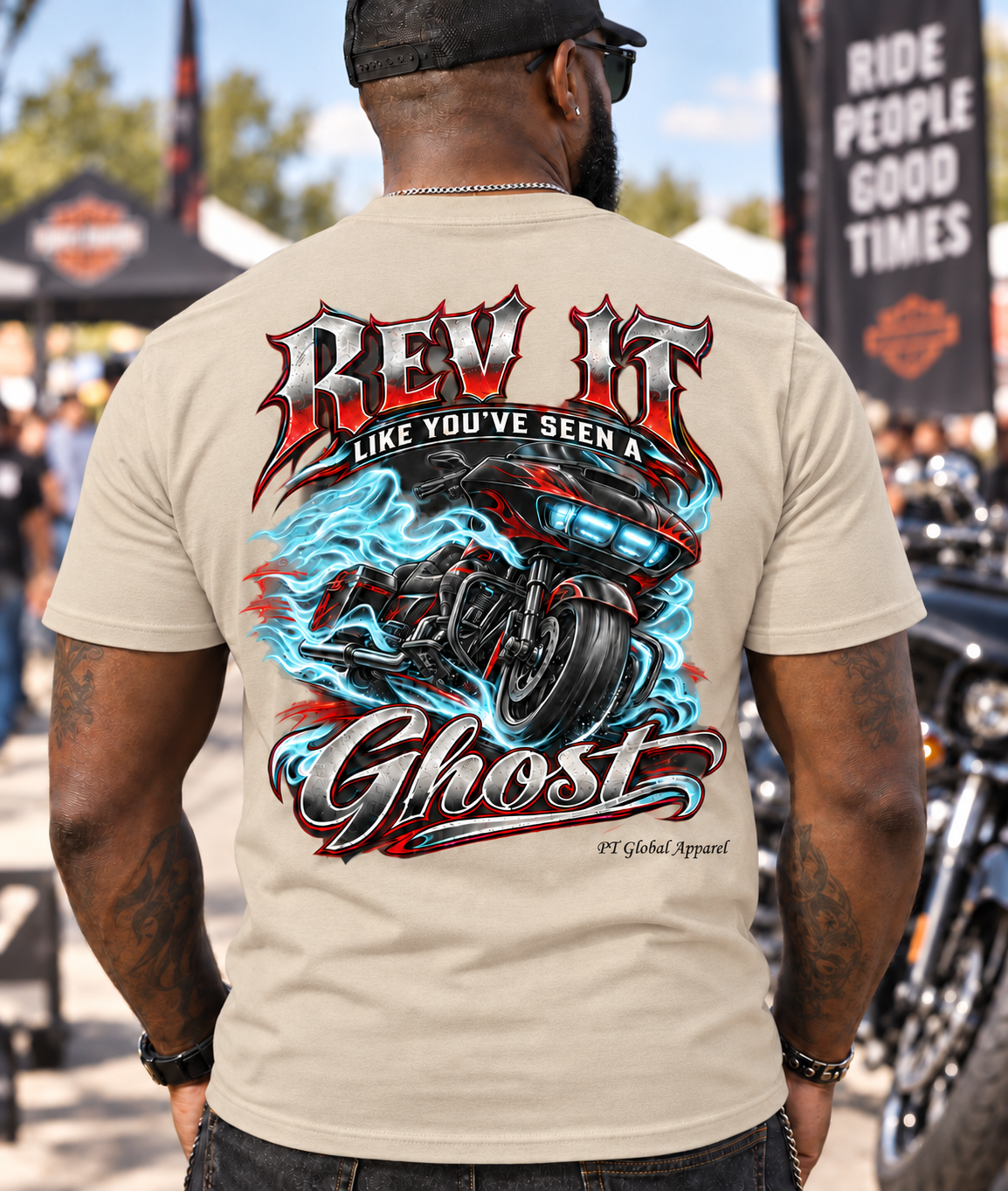 REV IT (Like You've Seen a Ghost)- Biker T-Shirt