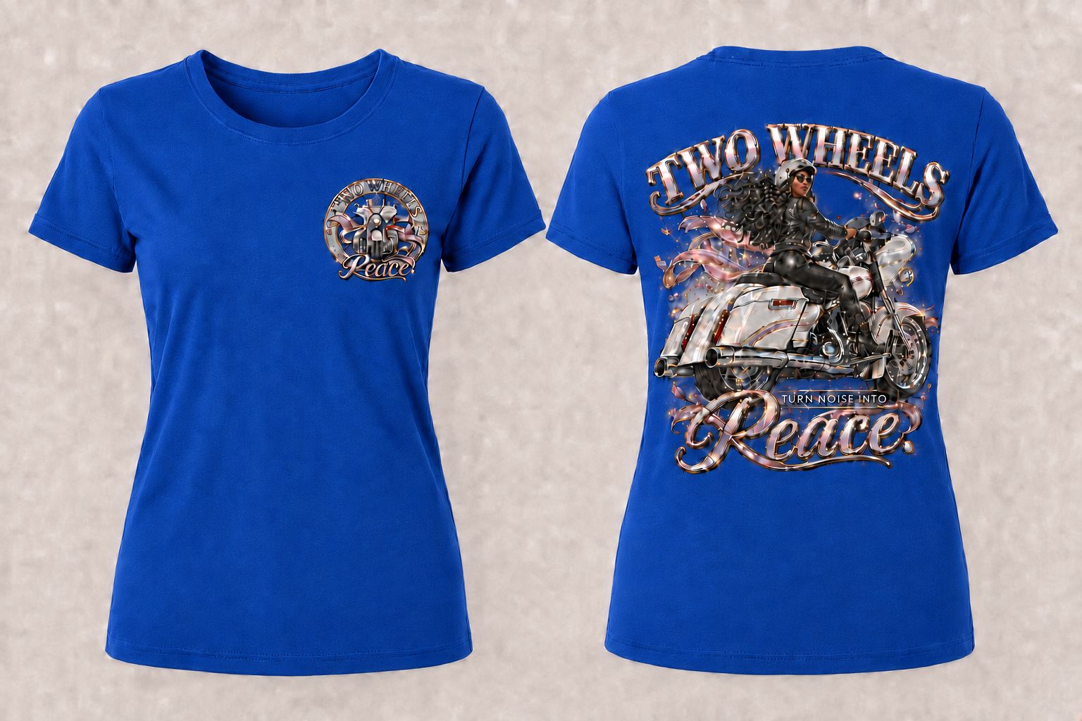 Womans Two Wheels Peace