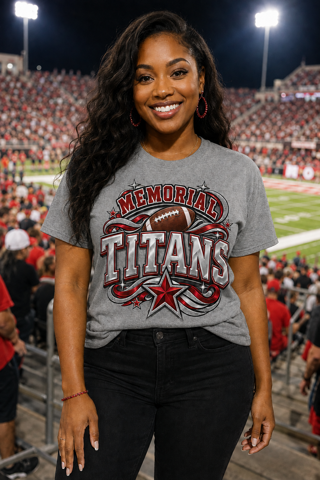"Memorial Titans" Gameday Gridiron Grit T-Shirt