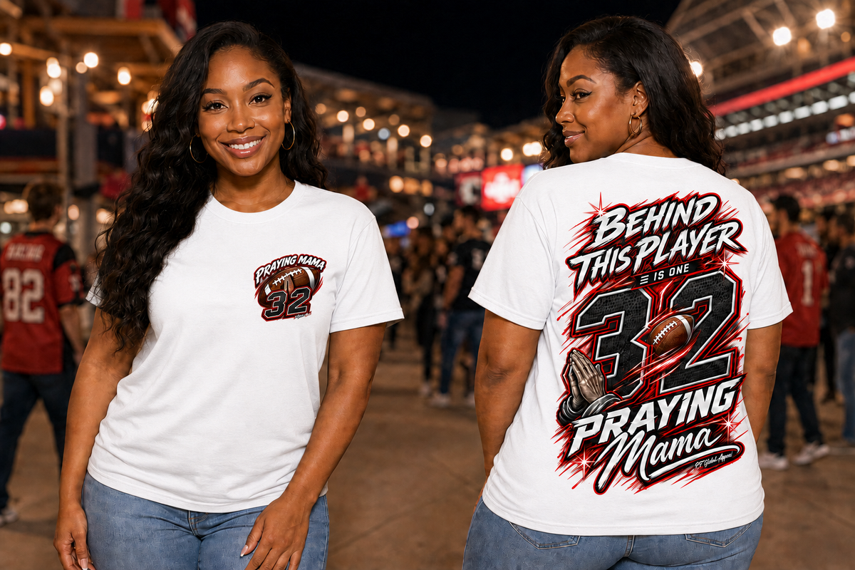 Praying Mama" Football Support T-Shirt