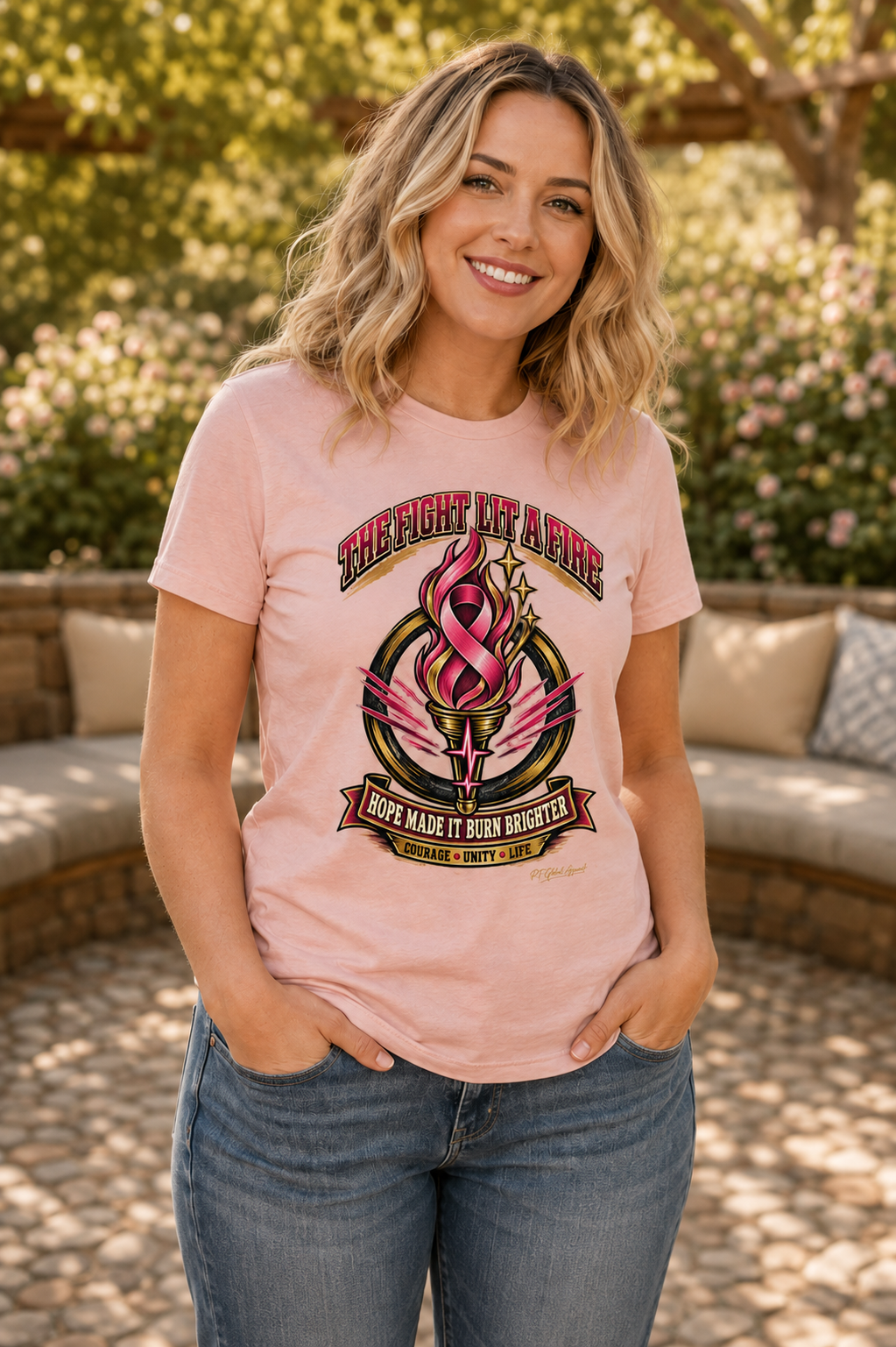 Hope Lit A Fire" Breast Cancer Awareness