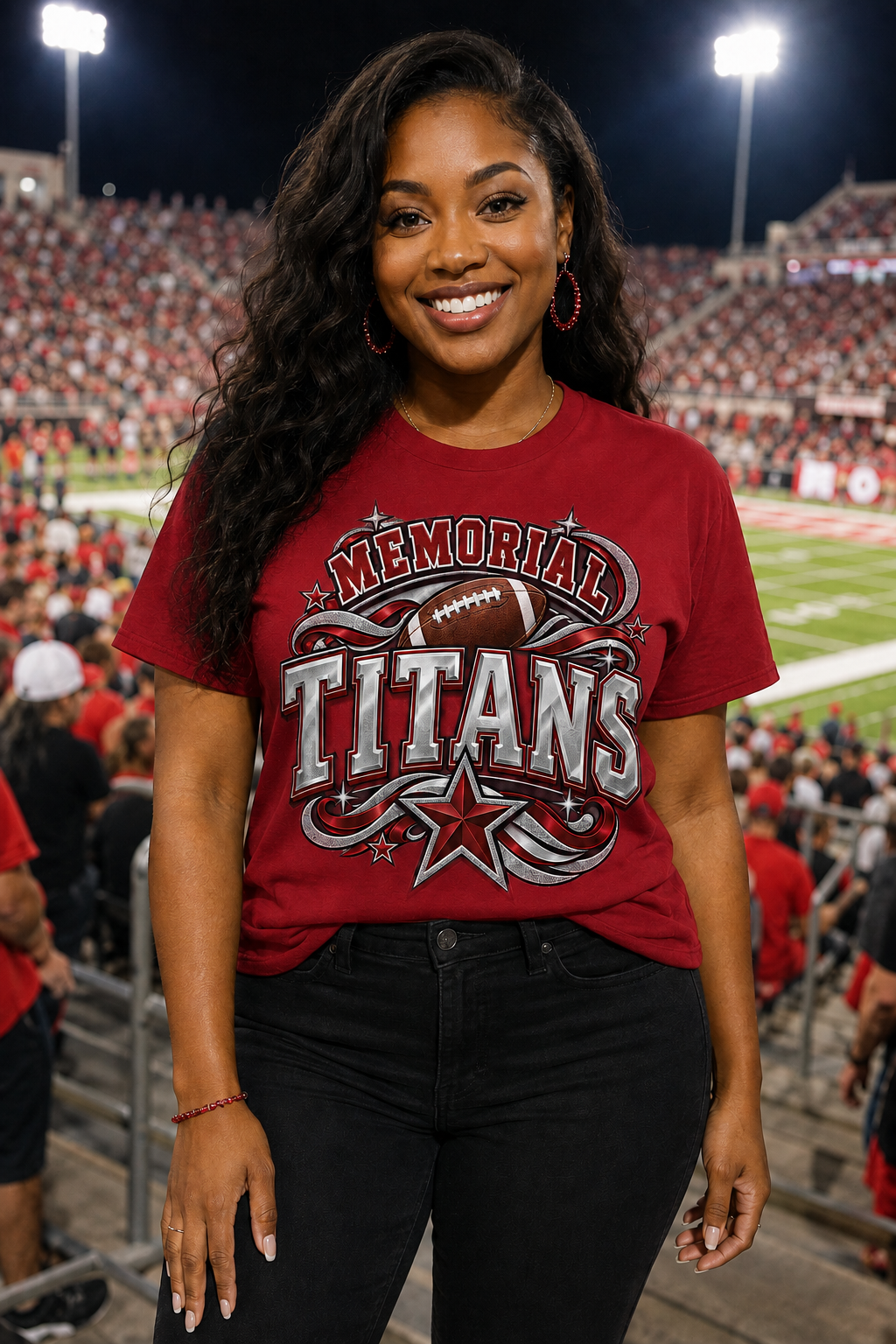 "Memorial Titans" Gameday Gridiron Grit T-Shirt