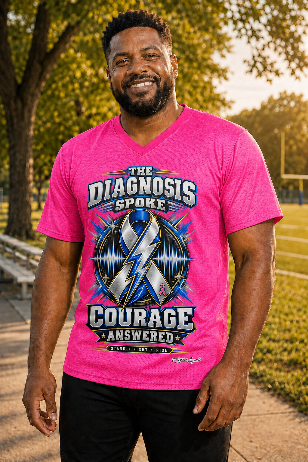 Courage Answered" Breast Cancer Awareness Performance Tee