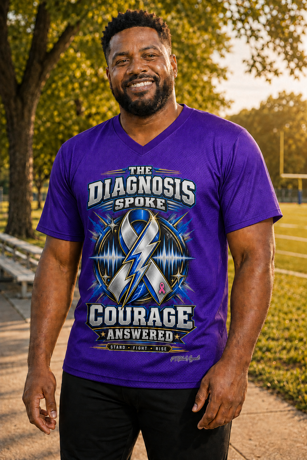 Courage Answered" Breast Cancer Awareness Performance Tee