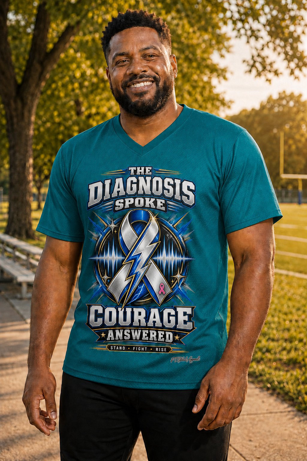Courage Answered" Breast Cancer Awareness Performance Tee