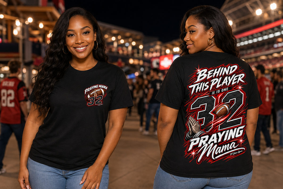 Praying Mama" Football Support T-Shirt