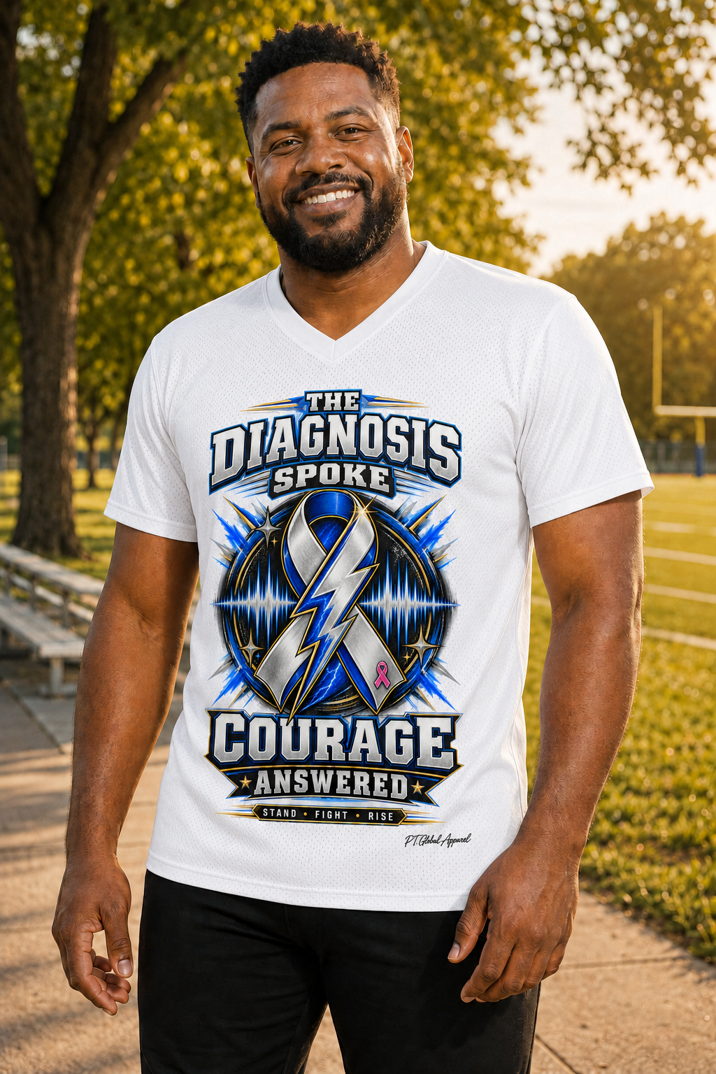 Courage Answered" Breast Cancer Awareness Performance Tee