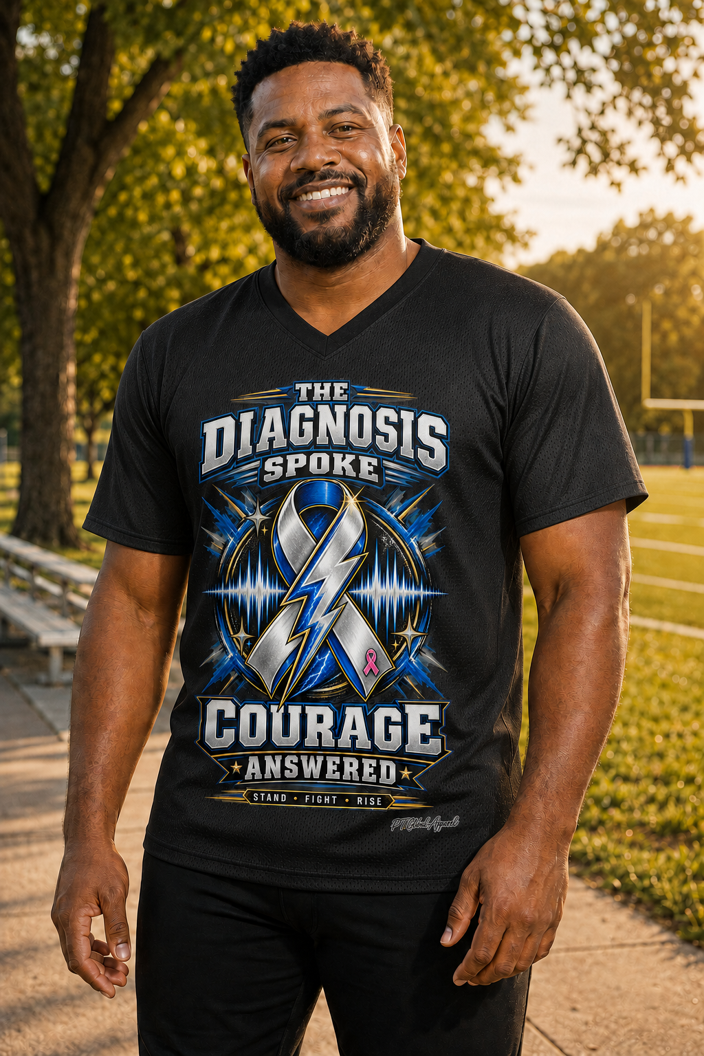 Courage Answered" Breast Cancer Awareness Performance Tee